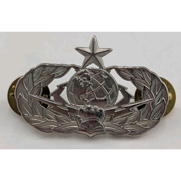 GENUINE U.S. AIR FORCE Badge: Cyberspace Support: Master 9 Level Regulation Size - Picture 1 of 2